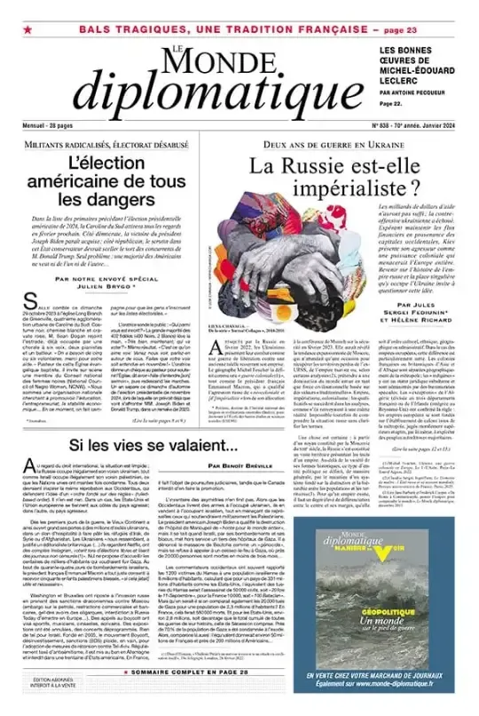 Journal Le Monde Diplomatique N°846