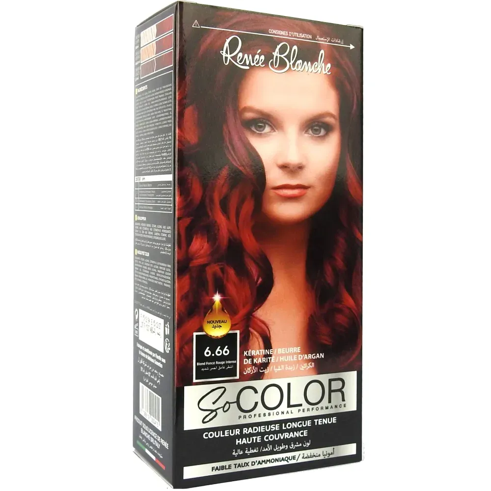 coloration cheveux 6.66