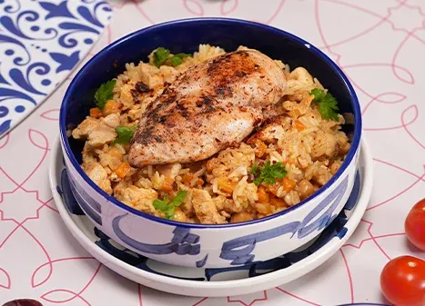 Recette Riz au poulet et aux légumes