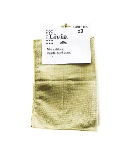 Lot de 2 lavettes microfibres multi-surfaces