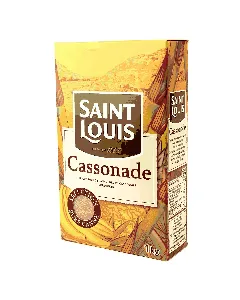 Paquet de 1kg de sucre roux en poudre cassonade SAINT LOUIS 