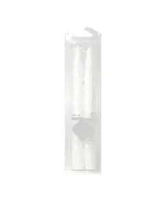 Boite de 2 Bougies Torsadées Blanches