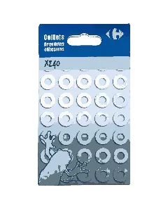 Lot de 240 œillets blanc - 13 mm