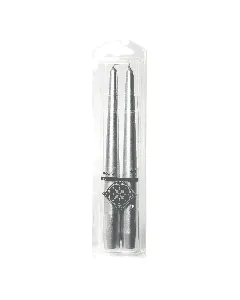 Boite de 2 Bougies Flambeaux Argent