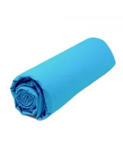 Drap housse uni bleu ciel