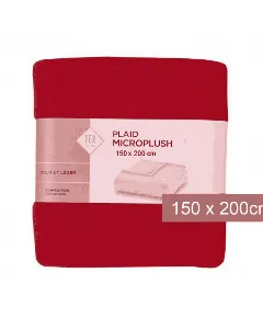 Plaid polaire rouge foncé