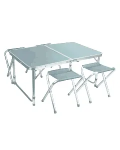 Table de camping avec 4 chaises