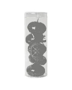 Lot de 5 Bougies flottantes Noir pailletée