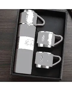 Thermos inox + 3 tasses