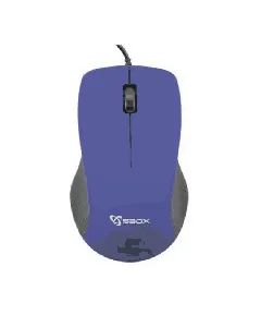 Souris optique filaire bleue