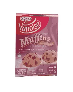 Préparation de muffins vanille