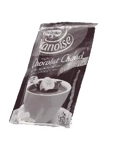 Préparation de chocolat chaud banane