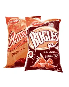 Pommes chips bugles et chips up