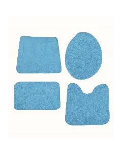 Lot de 4 tapis de bain en microfibre