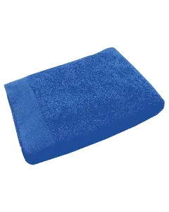 Drap de douche velours face rasé bleu