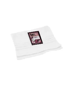 Serviette de toilette bordée blanche LYNDA HOME