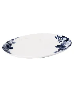 Plat ovale Jardin bleu 38cm