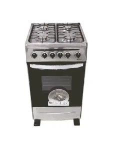 Cuisinière à 4 feux avec tourne broche inox