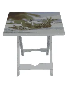 Table pliable en plastique avec motif