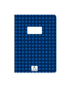 Cahier 17x22cm polypro carreaux bleus