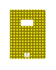 Cahier 17x22cm polypro carreaux jaunes