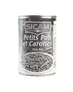 Petits pois et carottes très fins