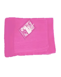 Serviette rayé rose bébé