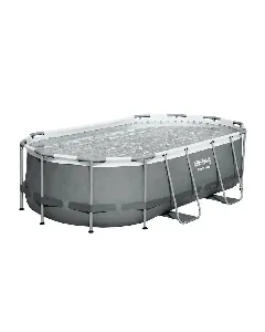 Piscine tubulaire ovale gris