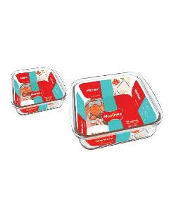 Set de 2 plats à four carrés Martinex