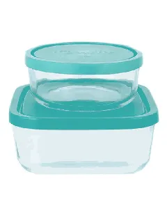 Set de 2 boites frigo verre classic