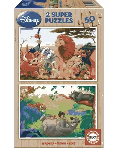 Coffret de 2 puzzles en bois