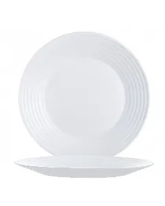 Assiette plate blanche Ø25cm Harena