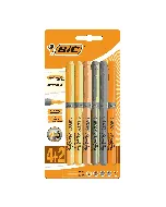 Pochette de 4 surligneurs BIC Liner Grip + 2 Gratuits