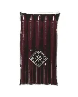 Lot de 10 Bougies droite Laqué Burgundi