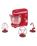 Robot pâtissier mandine rouge avec 3 accessoires