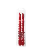 Boite de 2 Bougies Torsadées Rouge foncé