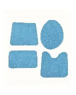 Lot de 4 tapis de bain en microfibre