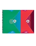 Cahier wiro couverture plastique 2 en 1 - 360 pages